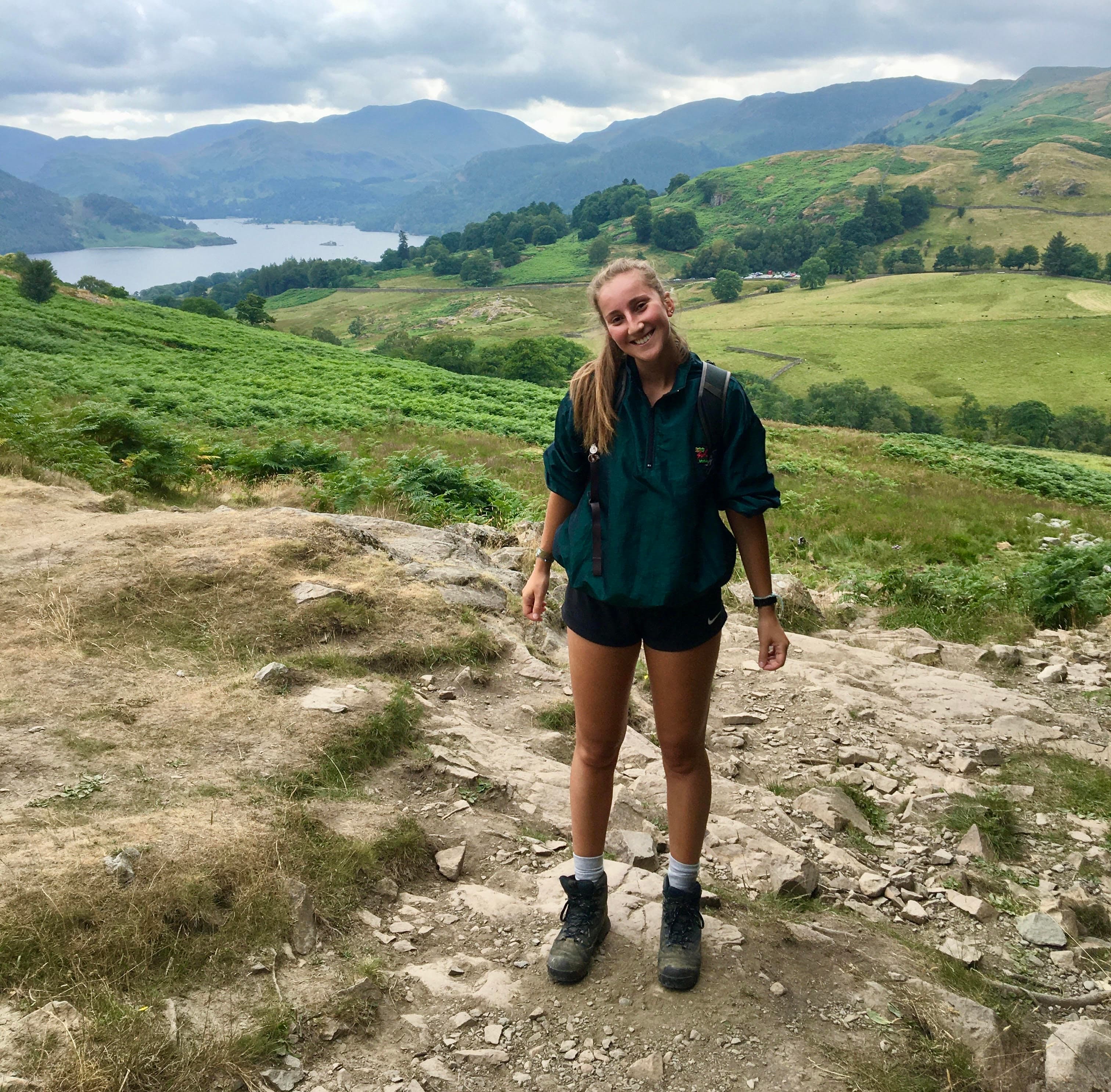 Zoe Weir, physiotherapist at Carter & George Clinic, enjoying a hike outdoors in her free time.